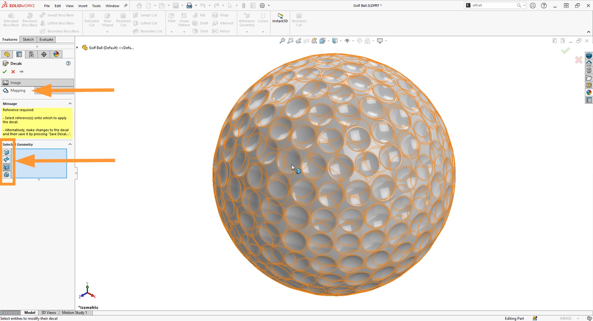 How to Add Decals to Spheres in SOLIDWORKS
